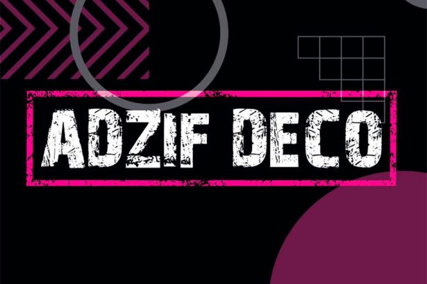 Logo distinctif d'Adzif Deco, spécialiste de la décoration d'intérieur